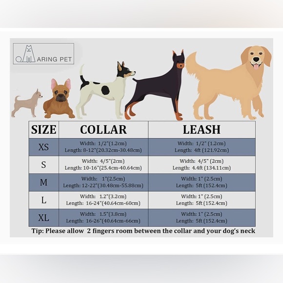 🐾 ARING PET Velvet Dog Collar and Leash Set, Soft Dog Collar and Leash🐾#ARIN - Picture 14 of 14